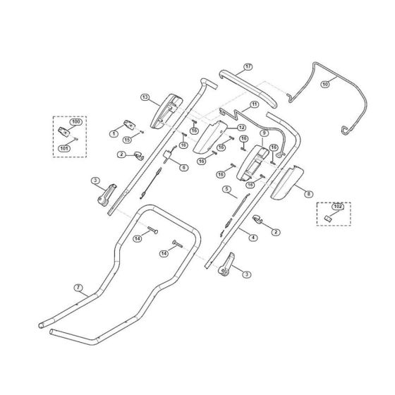 Handle for Viking MB 3.1 RT