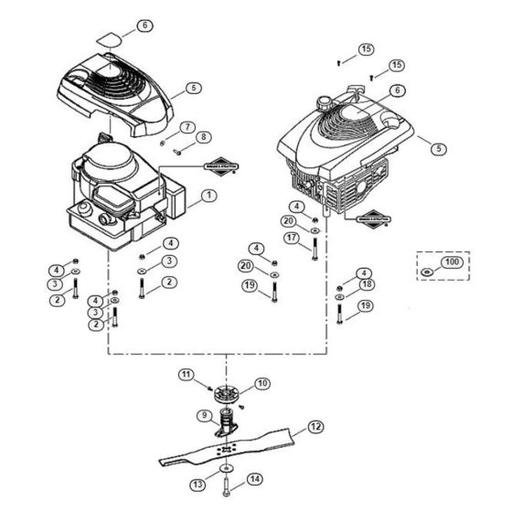 Engine and Blade for Viking MB 415