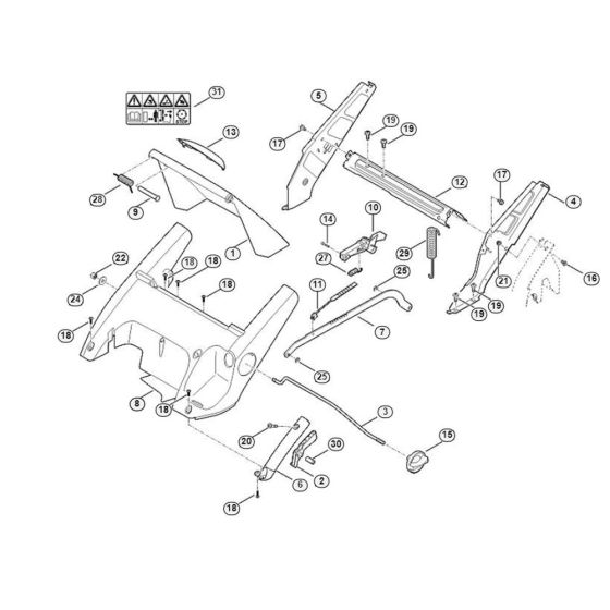 Frame for Viking MB 545.1 Mowers