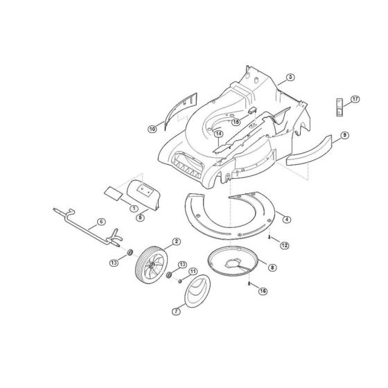 Housing, Front Axle for Viking MB 545.1 V Petrol Lawn Mowers