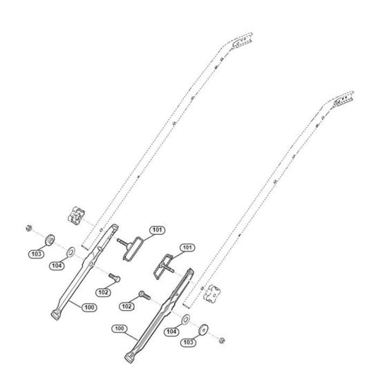 Handle Lower Part-1 for Viking Mowers