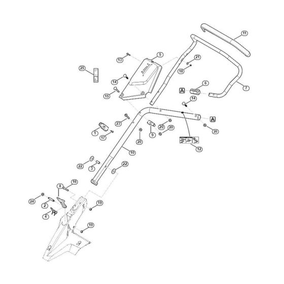 Handle Lower Part for Viking MB 655.3 V