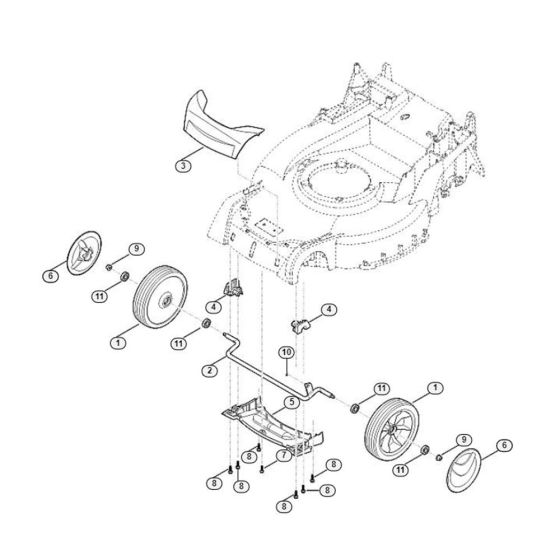 Front Axle for Viking MB 655.3 V