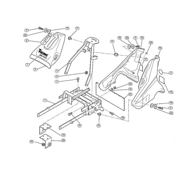 Frame for Viking MB 6 RC