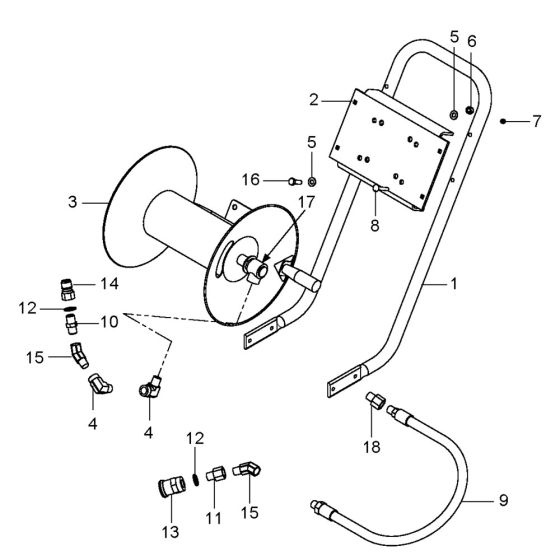 Hose Reel Assembly for Nilfisk