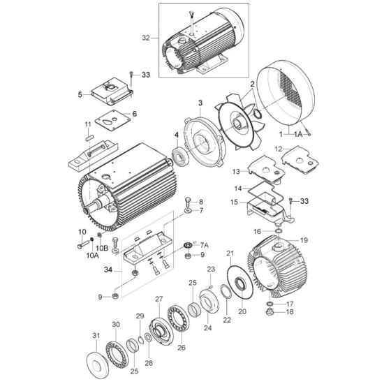 Motor for Nilfisk Pressure Washer