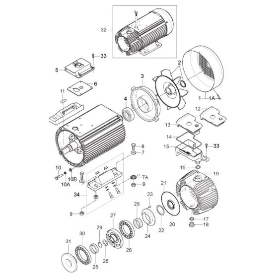 Motor for Nilfisk Pressure Washer