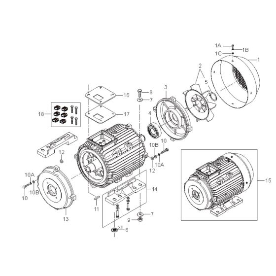 Motor RF Assembly for Nilfisk