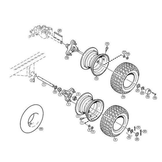 Wheels for Stihl/Viking MF 890 PRO