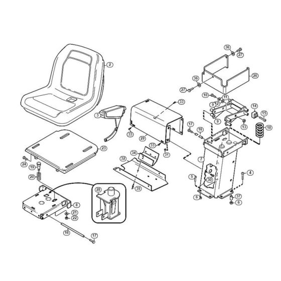 Seat for Stihl/Viking MF 890 PRO