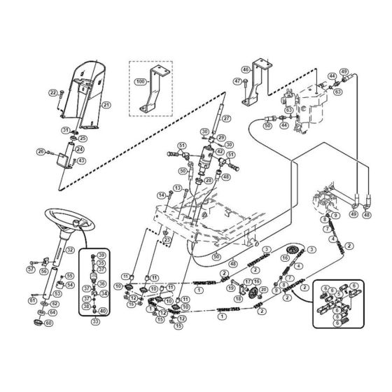 Steering for Stihl/Viking MF 890 PRO