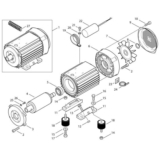 Motor Assembly for Nilfisk