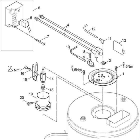 Burner Unit for Nilfisk MH 4M