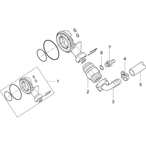 Water Inlet Assembly for Nilfisk