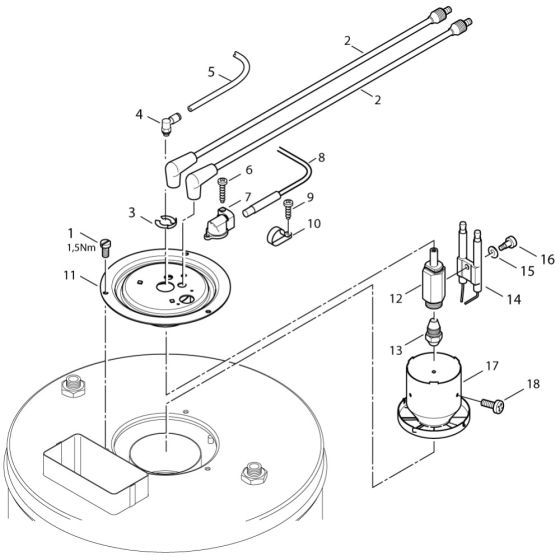 Burner Unit for Nilfisk MH 5M