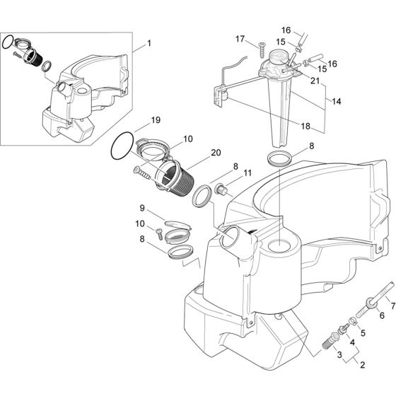 Tank Assembly for Nilfisk MH 5M