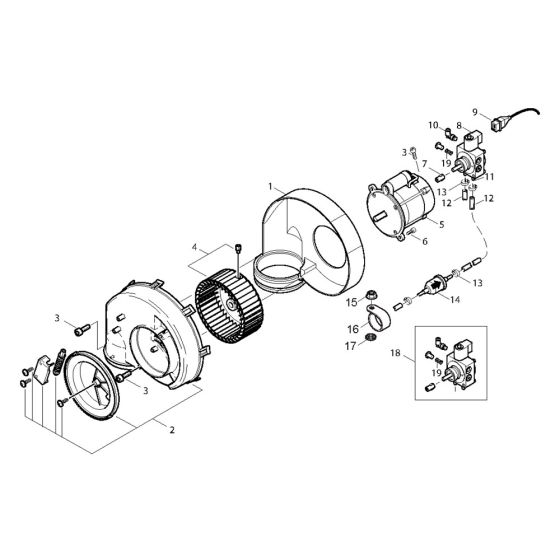 Fan Assembly for Nilfisk MH 5M