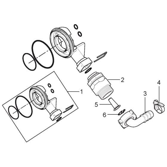 Water Inlet Assembly for Nilfisk