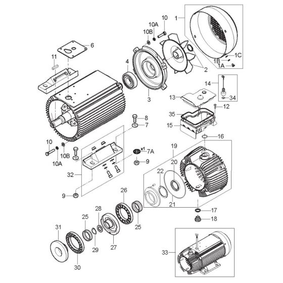Motor for Nilfisk Pressure Washer