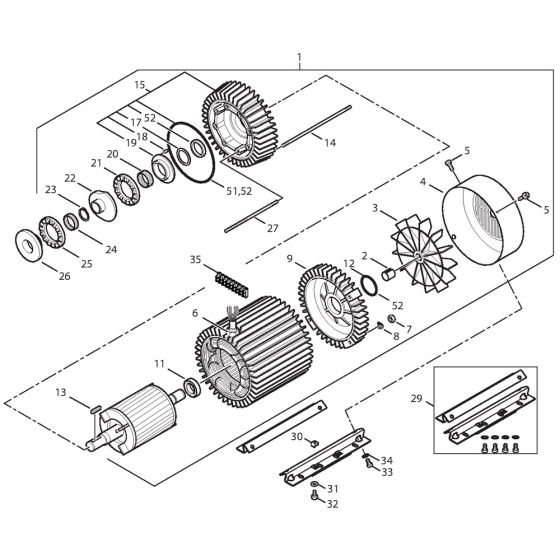 Motor Assembly for Nilfisk MH 7P