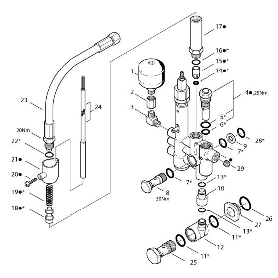 Control Safety Block for Nilfisk