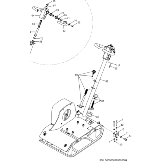 Handle Assembly for Wacker MPU29A