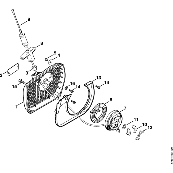 Rewind Starter for Stihl 088
