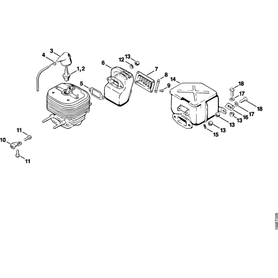 Muffler Assembly for Stihl 090