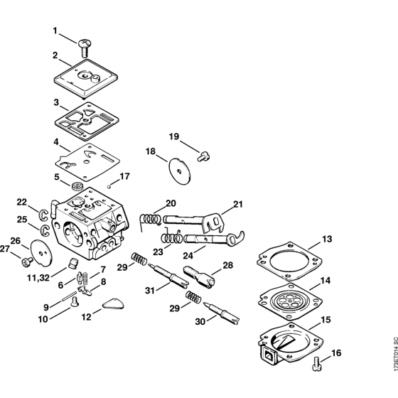 Carburetor C3A-S31 for Stihl MS360C