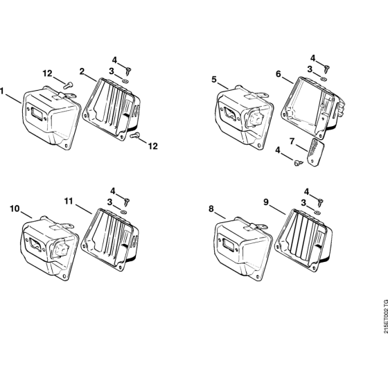 Muffler Assembly for Stihl MS380
