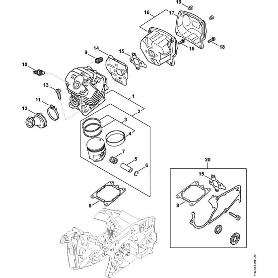 Cylinder & Muffler Assembly
