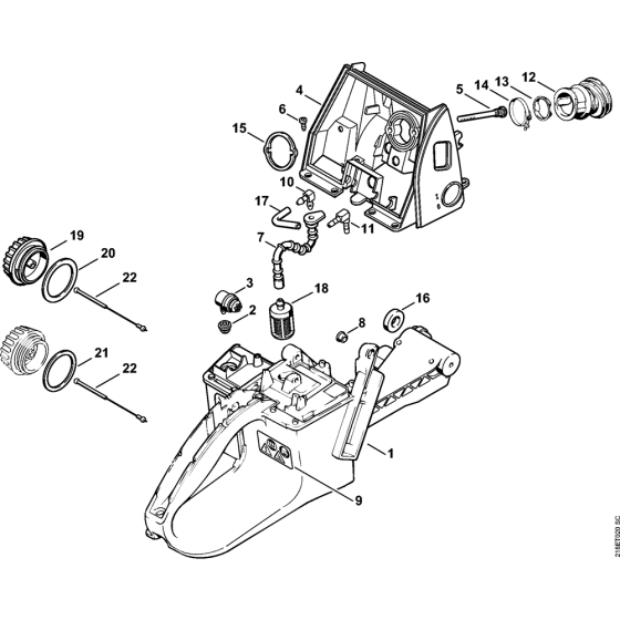 Tank Housing for Stihl MS650