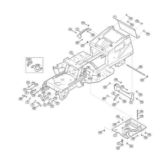 Frame for Stihl/Viking MT 4097.1 SX