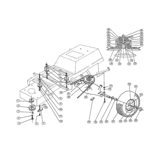 V-belt Train for MT 640 Mowers