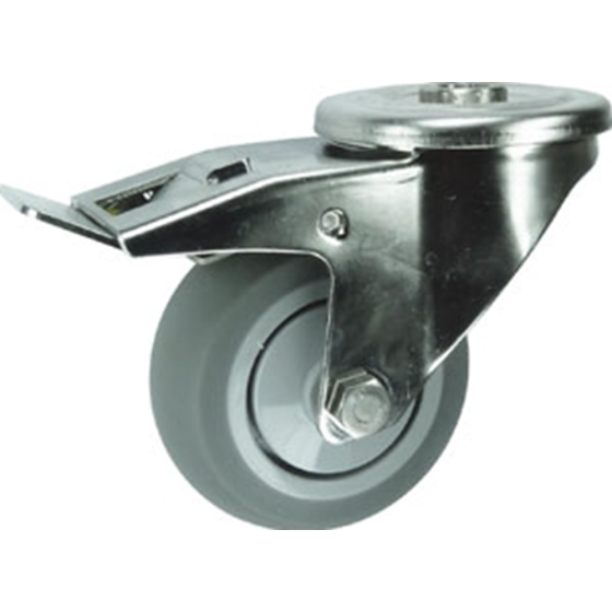 Rubber Tyre Braked Castor