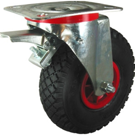 Pneumatic Tyre Braked Castor