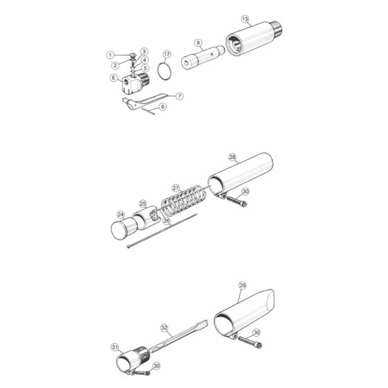 2B Service Kit for Jason / Trelawny 2B Needle Gun - 446 1020