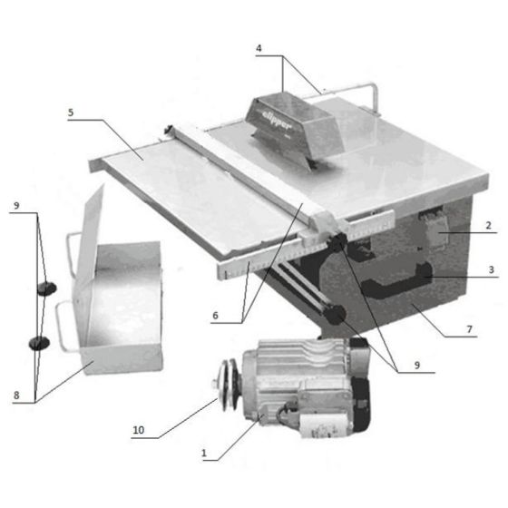 Complete Assembly for Norton Clipper TT 250 G Tile Saw