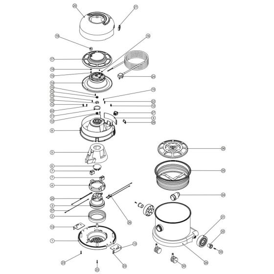 Numatic Edward EVR370 Assembly