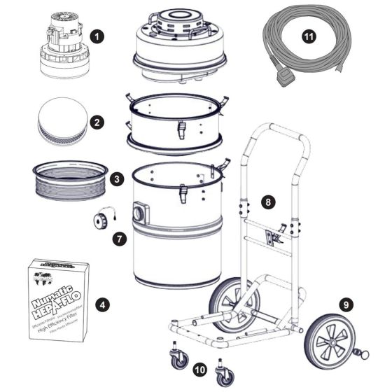 Numatic HAS750 Vacuum Assembly