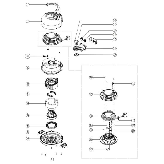 Cover and Motor Assembly
