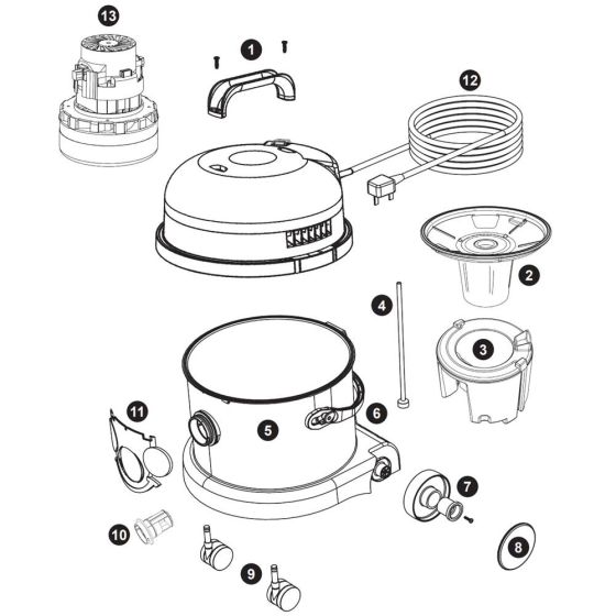 Numatic HVW370 Assembly