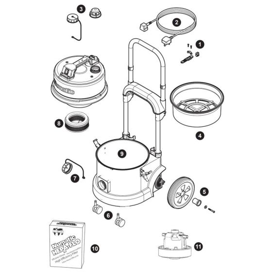 Numatic HZ390L Assembly