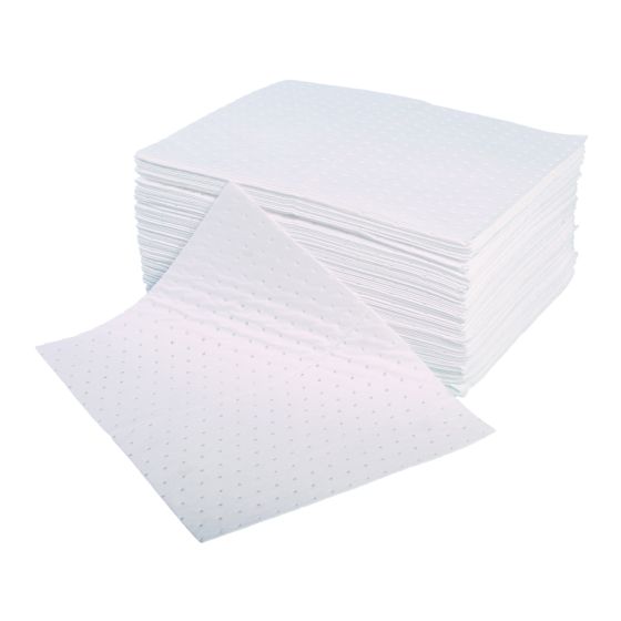 Oil & Fuel Absorbent Pads 38cm x 40cm Double Weight Dispenser (Pack of 100)