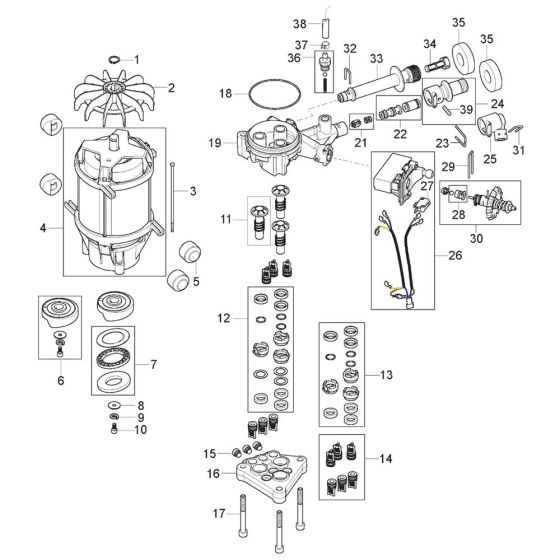 Motor Pump Assembly for Nilfisk