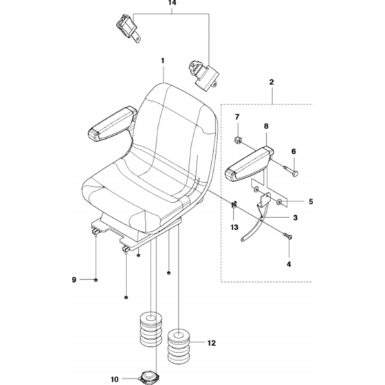 Seat Assembly for Husqvarna