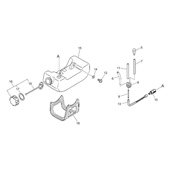 Fuel Tank for ECHO PAS-2400