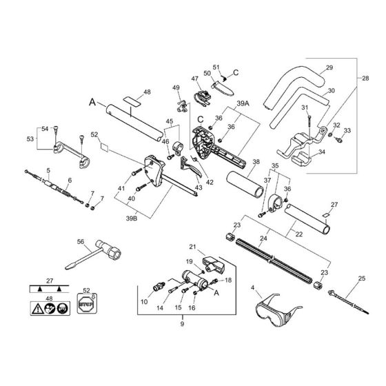 Handle Tool for ECHO PAS-2400