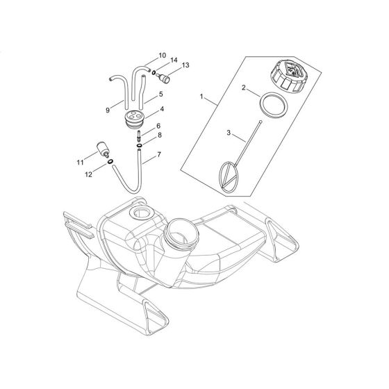 Fuel Tank for ECHO PB-2520