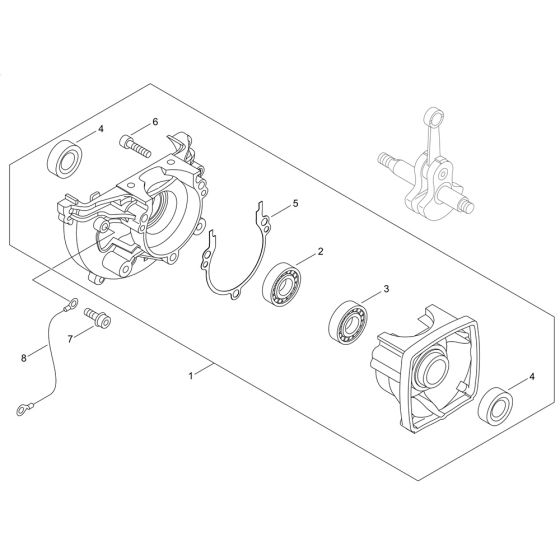 Crankcase for ECHO PB-265ESLT